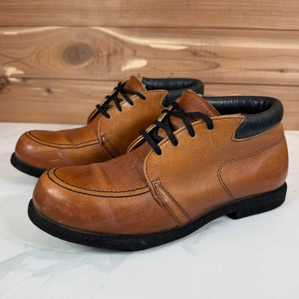 Red Wing Mens Vintage Leather Chukka‎ Oxford Shoes Brown Size 8.5 AA USA